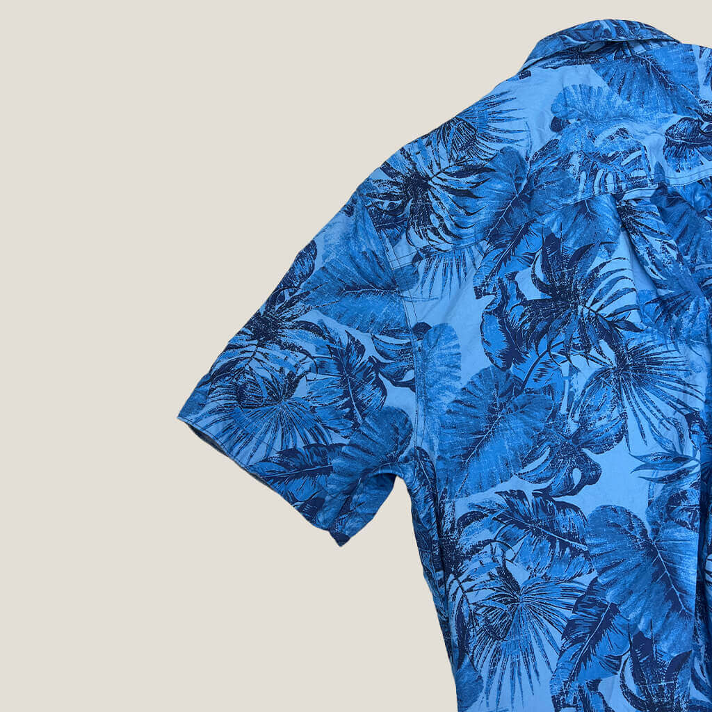 Rivers Blue Hawaiian Shirt Sleeve Detail