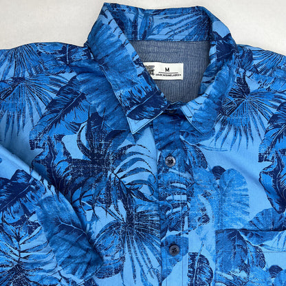 Rivers Blue Hawaiian Shirt Collar Detail