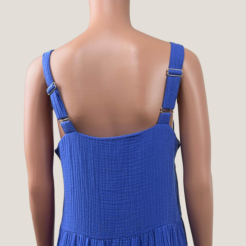 Rockmans Blue Sleeveless Dress Back Detail