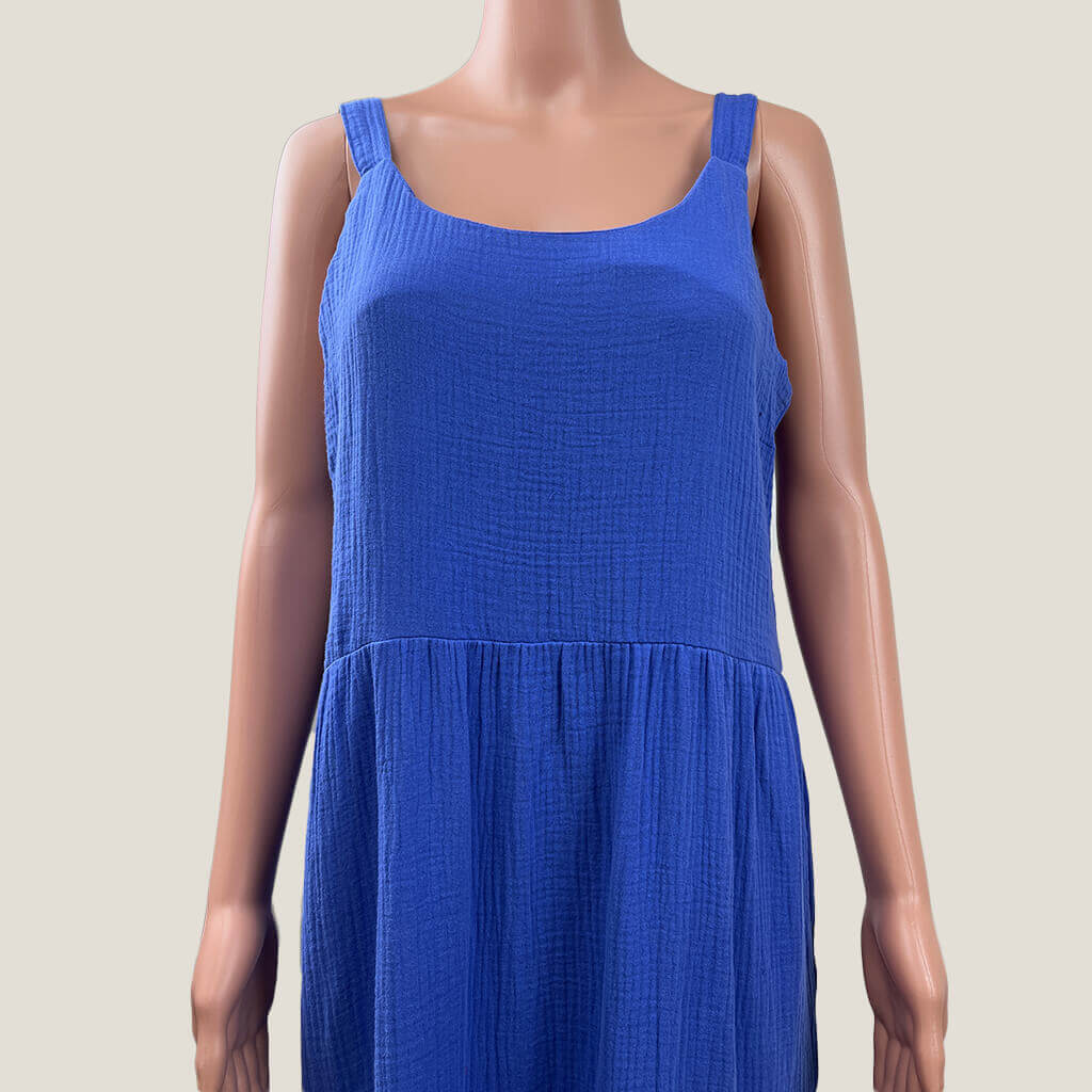 Rockmans Blue Sleeveless Dress Top