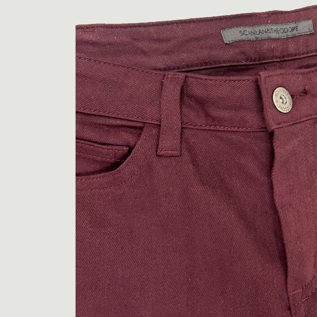 Scanlan & Theodore Mid Rise Straight Leg Jeans 10 Zip Detail