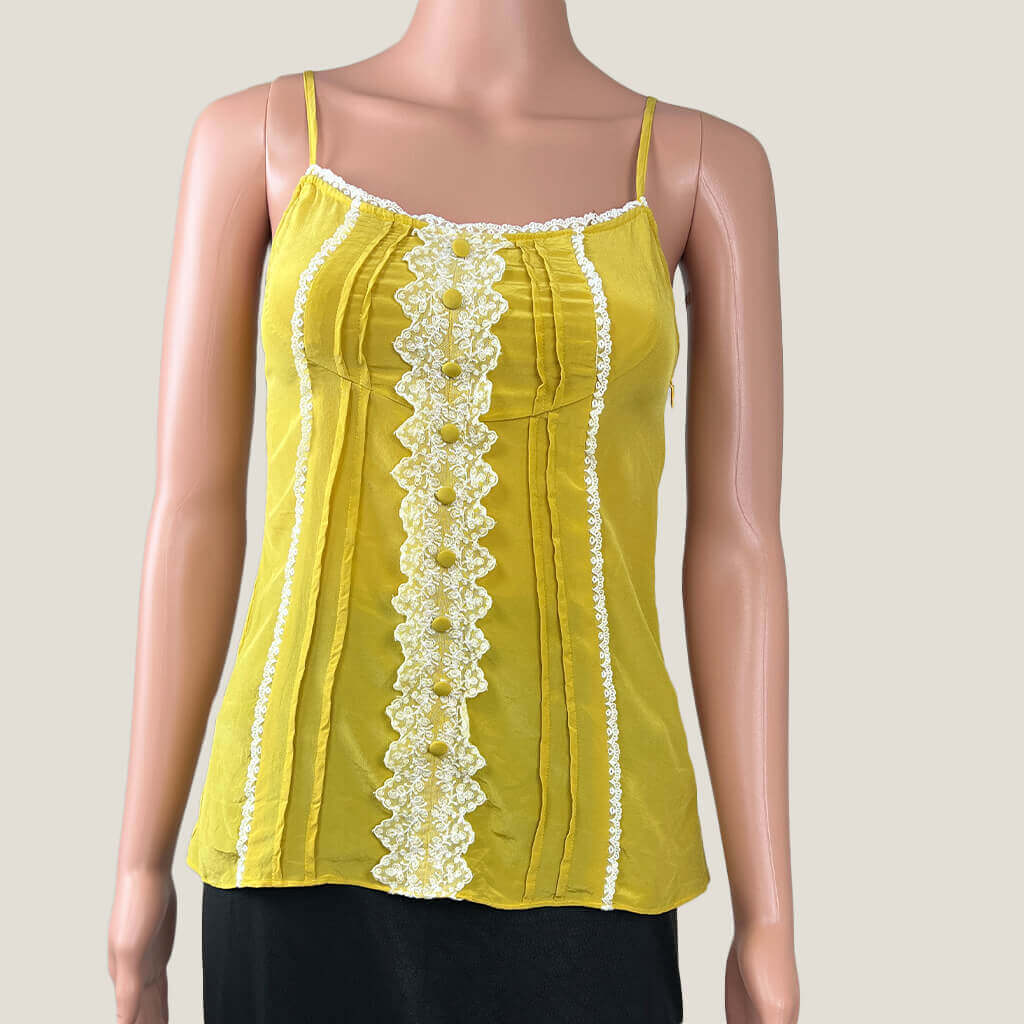 Seduce Camisole with Lace Trim and pleat details