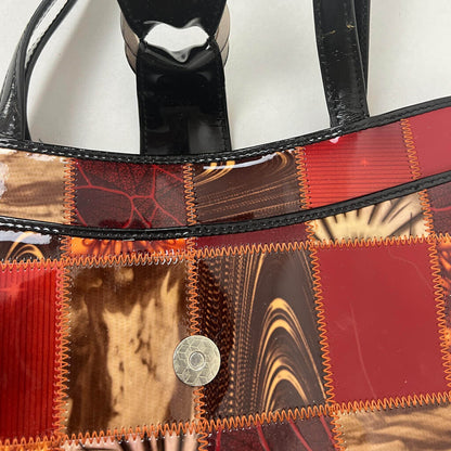 Serenade Beverly Hills Collection Patchwork Leather Shoulder Bag Front detail