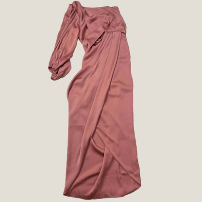 shona joy luxe tie front one shoulder dress strapless open back dress Shona Joy Luxe Tie Front One Shoulder Maxi Dress 6