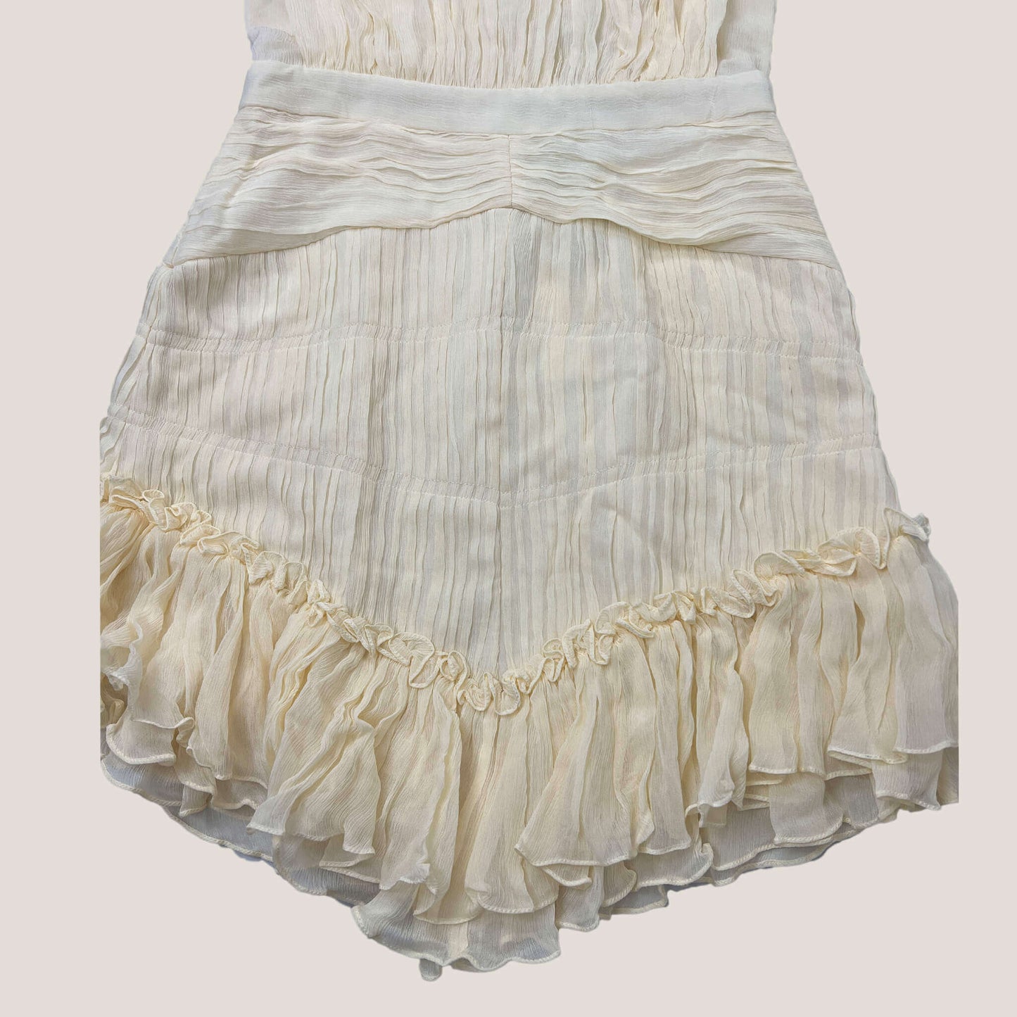 Shona Joy Victoria Sleeveless Ruched Mini Dress Hem