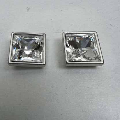 Swarovski Clear Crystal Element Stud Earring Low Angle