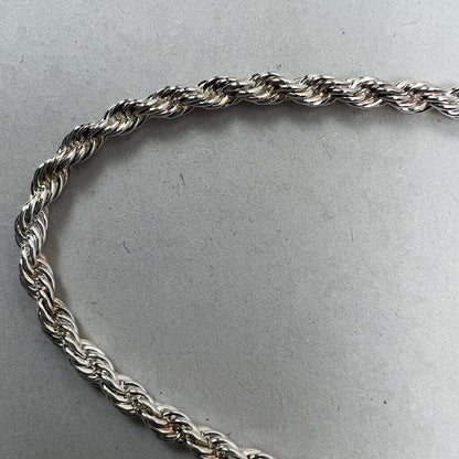 Sterling Silve Twist Rope Bracelet Circle