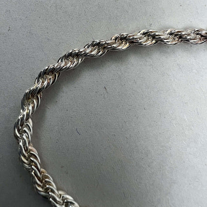 Sterling Silve Twist Rope Bracelet Rope detail