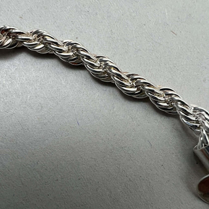 Sterling Silve Twist Rope Bracelet Detail