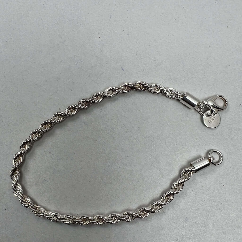 Sterling Silve Twist Rope Bracelet