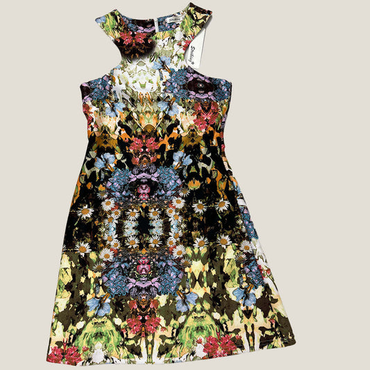 Striking Summer Floral Dress Front