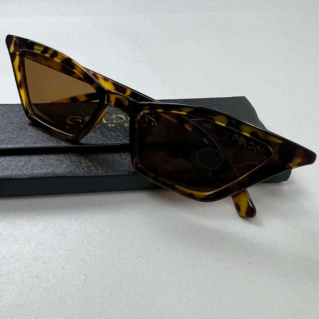 Sunglasses, Catriona, Tortoise Shell Frame, on Top of Box