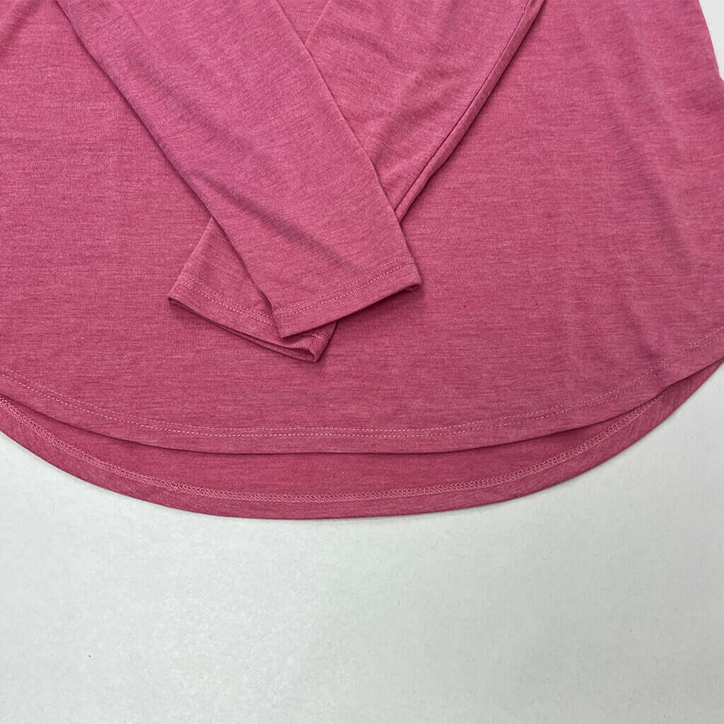 Suzannegrae pink long sleeve t-shirt hem detail