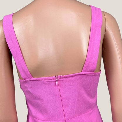 The Self-Styler Pink Sleeveless Dress Back Detail