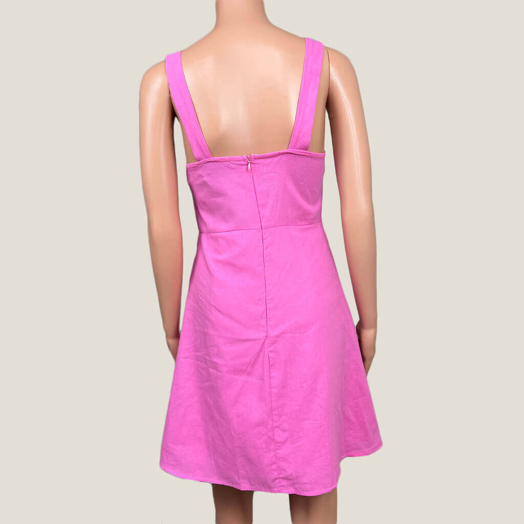 The Self-Styler Pink Sleeveless Dress Back