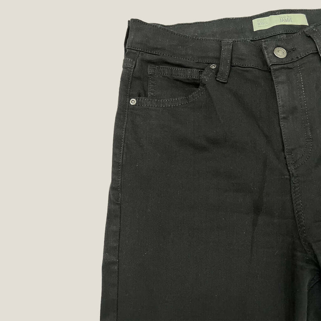Pocket Detail Topshop Jamie Black Jeans High Rise Skinny