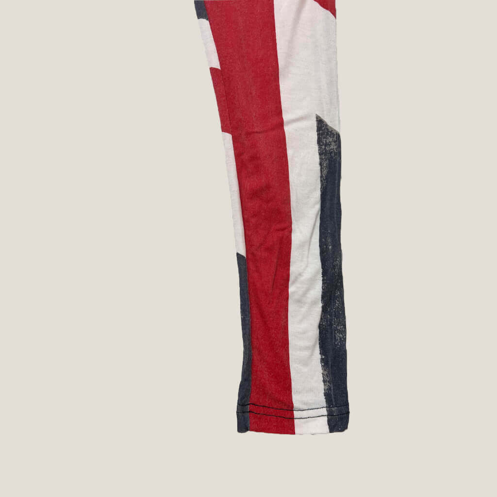 Religion Union Jack Woman Leggings Right Leg Detail