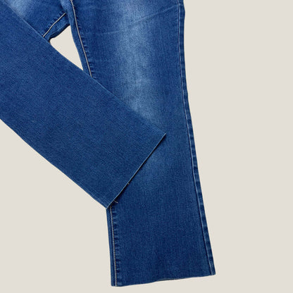 Urban Womans Blue Boot Leg Jean Detail