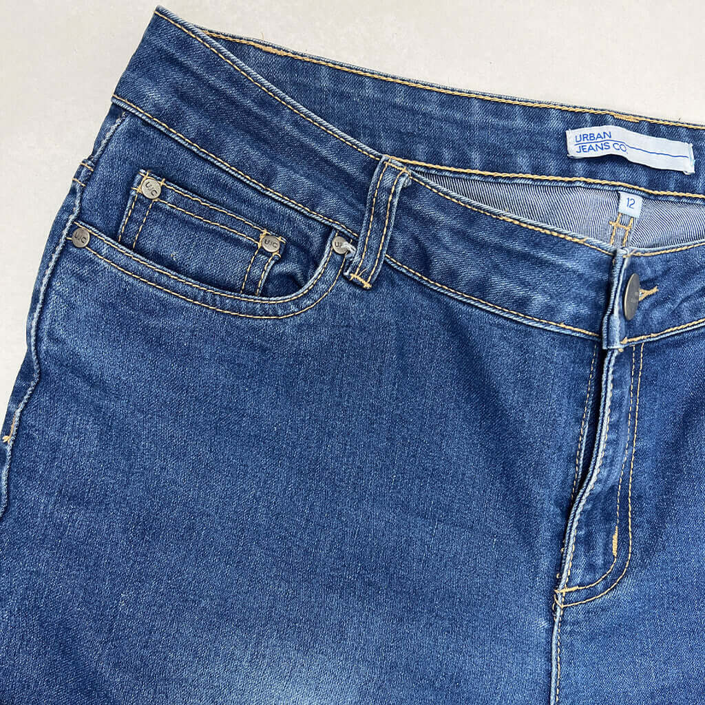 Urban Womans Blue Boot Leg Jeans Pocket Detail