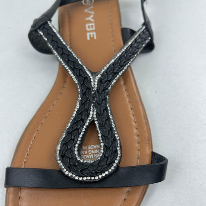 Vybe Sandle Feature Diamante Rope Straps Single