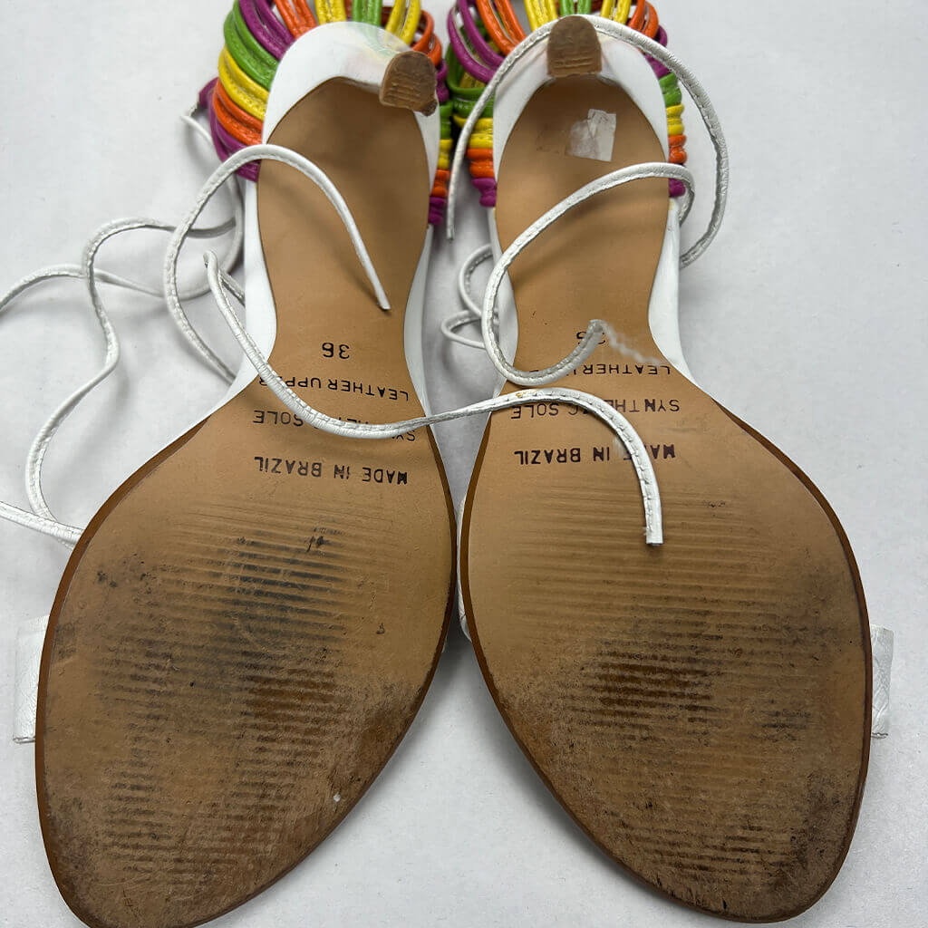 Vincenza High Heel Rainbow Trim Sandals Sole