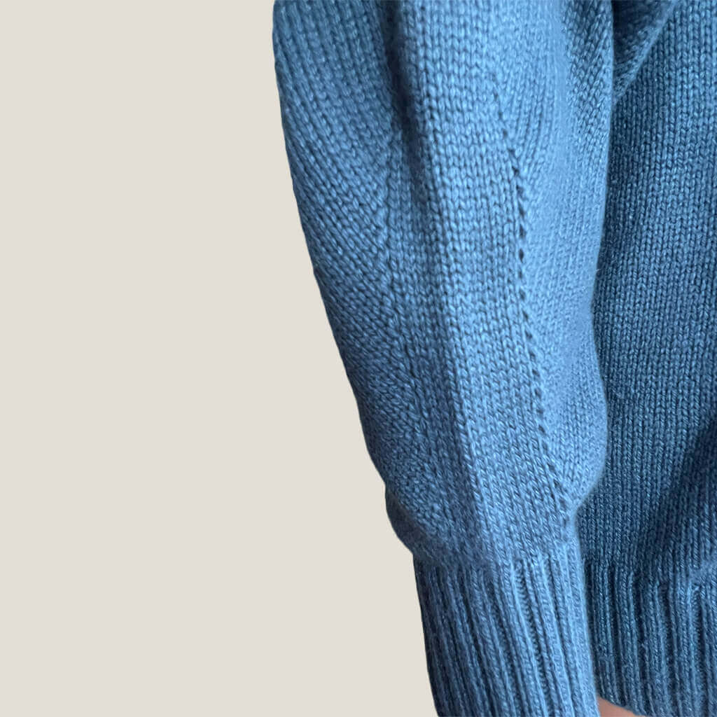 Witchery Blue Knit Jumper Sleeve Detail