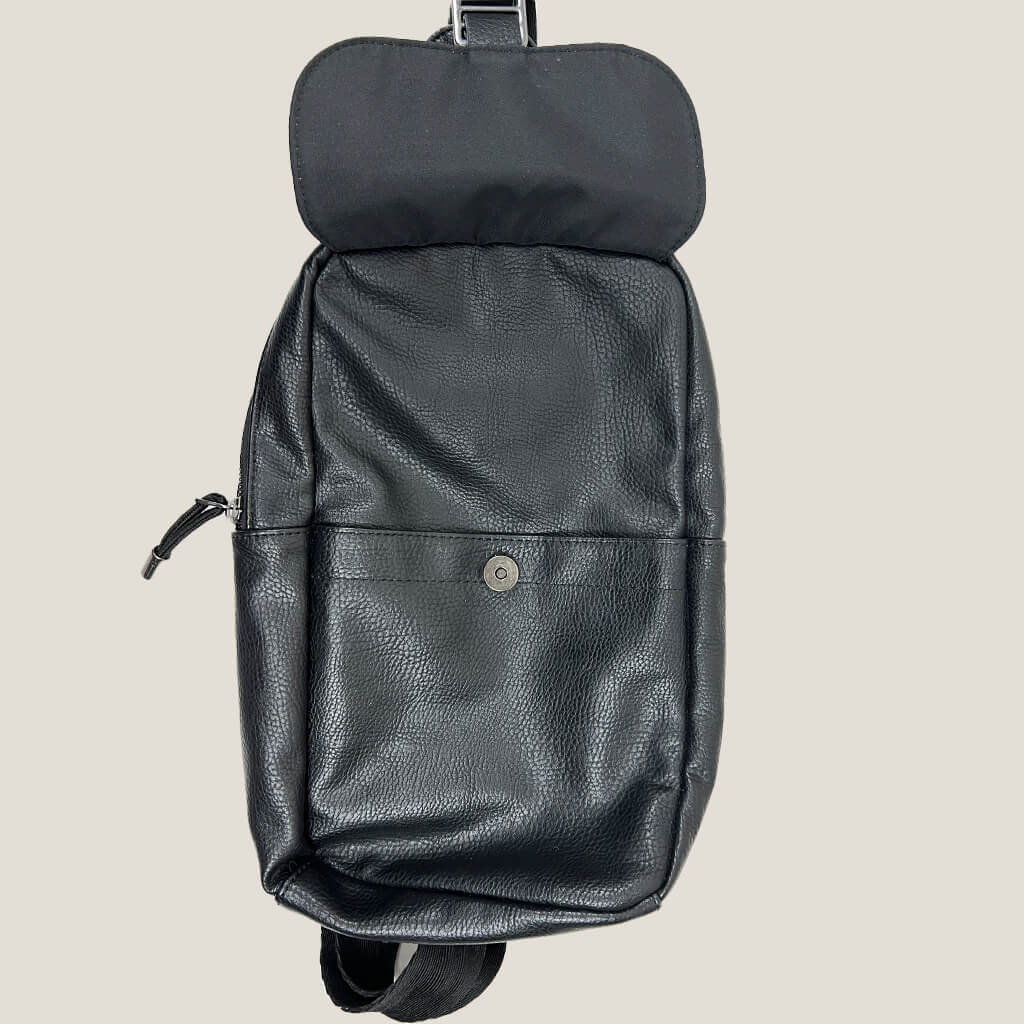 Zara Man Black Backpack Pocket Detail