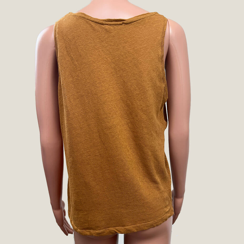 Zara Tan Sleeveless Tank Top Back