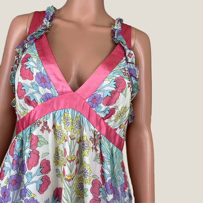 Zimmermann Floral Silk Slip Dress Front Detail