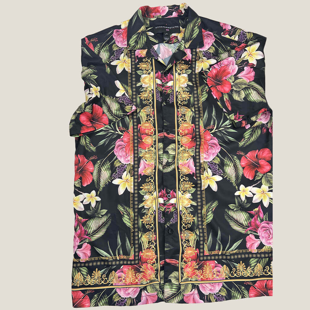 Good For Nothing Men's Floral Shirt Front