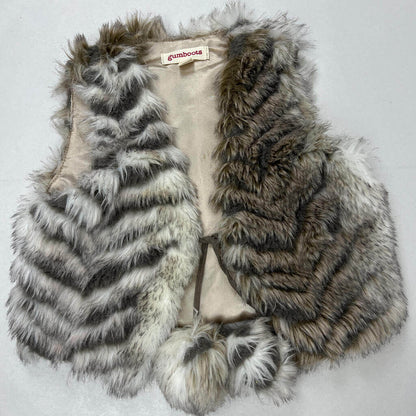 Gumboots faux fur vest front