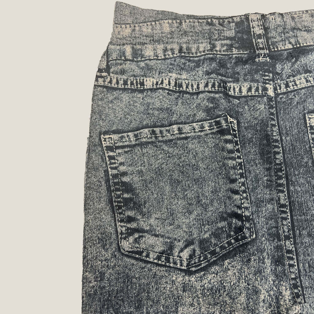 Xcepsion Jeans look-a-like Leggings  Back Pocket Detail